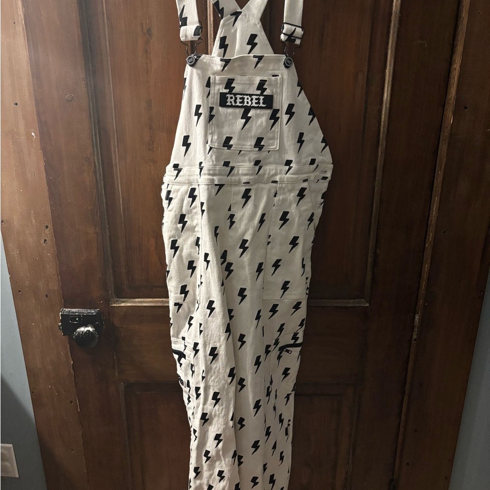 New w/o Tags White Lightning Overalls